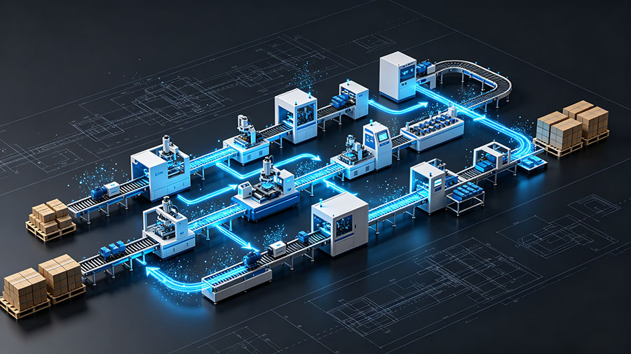 景洪生产线工艺流程演示动画制作_工业自动化产线三维工艺仿真动画公司